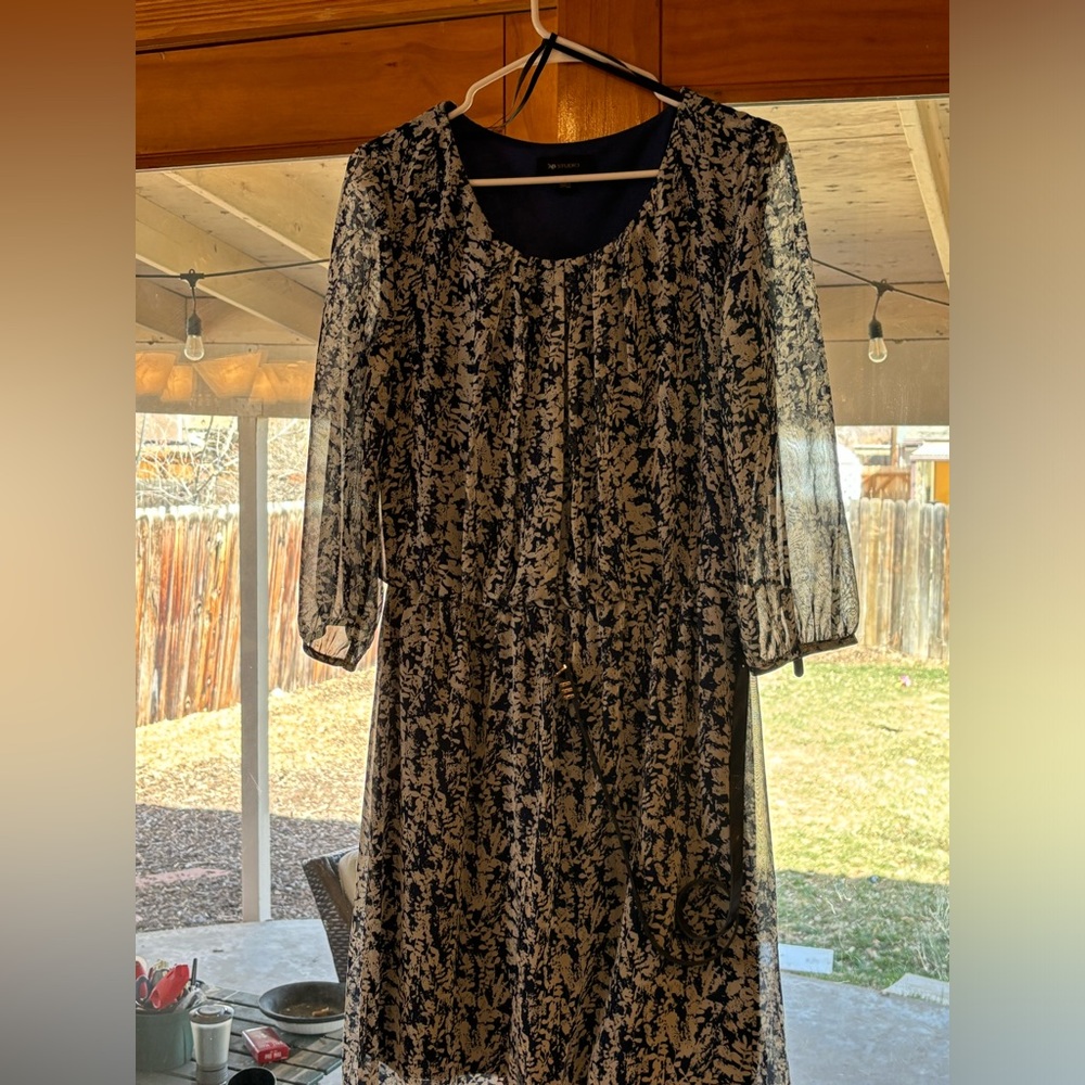 Beautiful dress with see thru 3/4sleeves